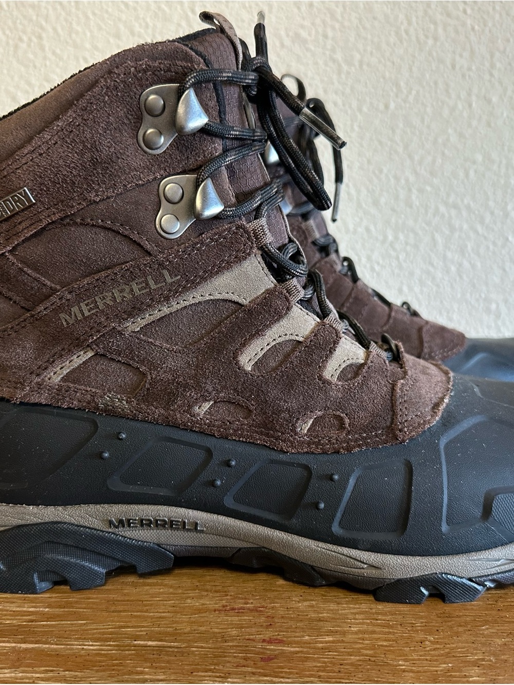 Merrell Moab Polar Waterproof Boots Men 10.5 Brown Like New
